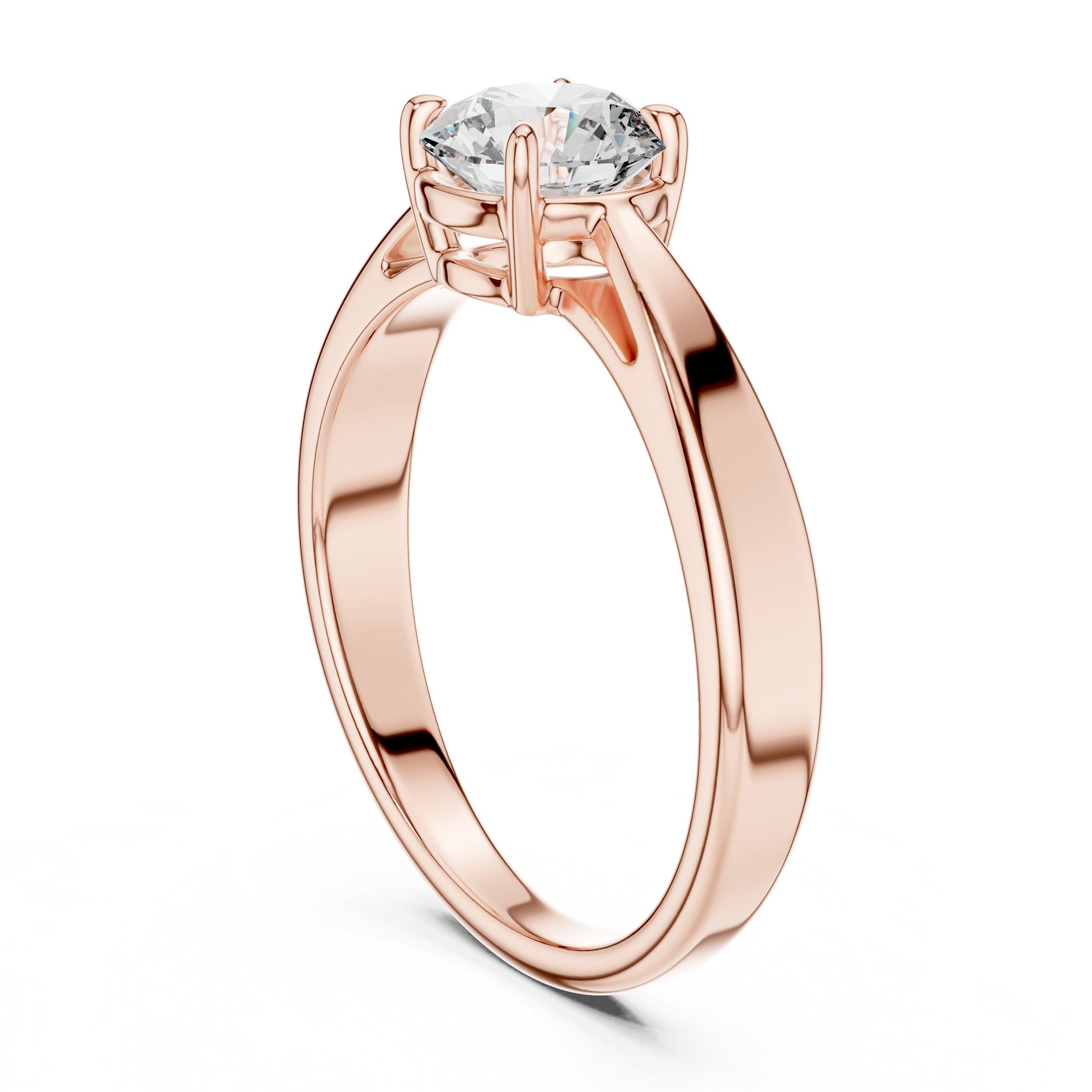 Round Solitaire Lab Grown Diamond Ring