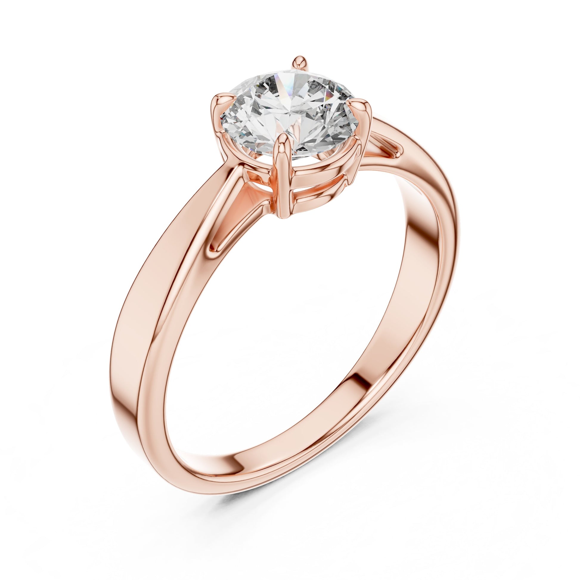 Round Solitaire Lab Grown Diamond Ring