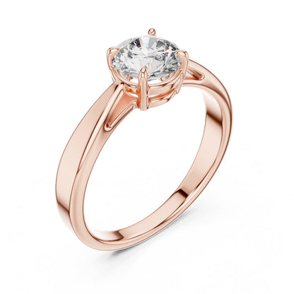 Round Solitaire Lab Grown Diamond Ring