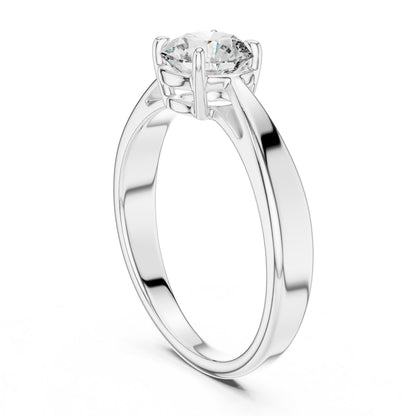 Round Solitaire Lab Grown Diamond Ring
