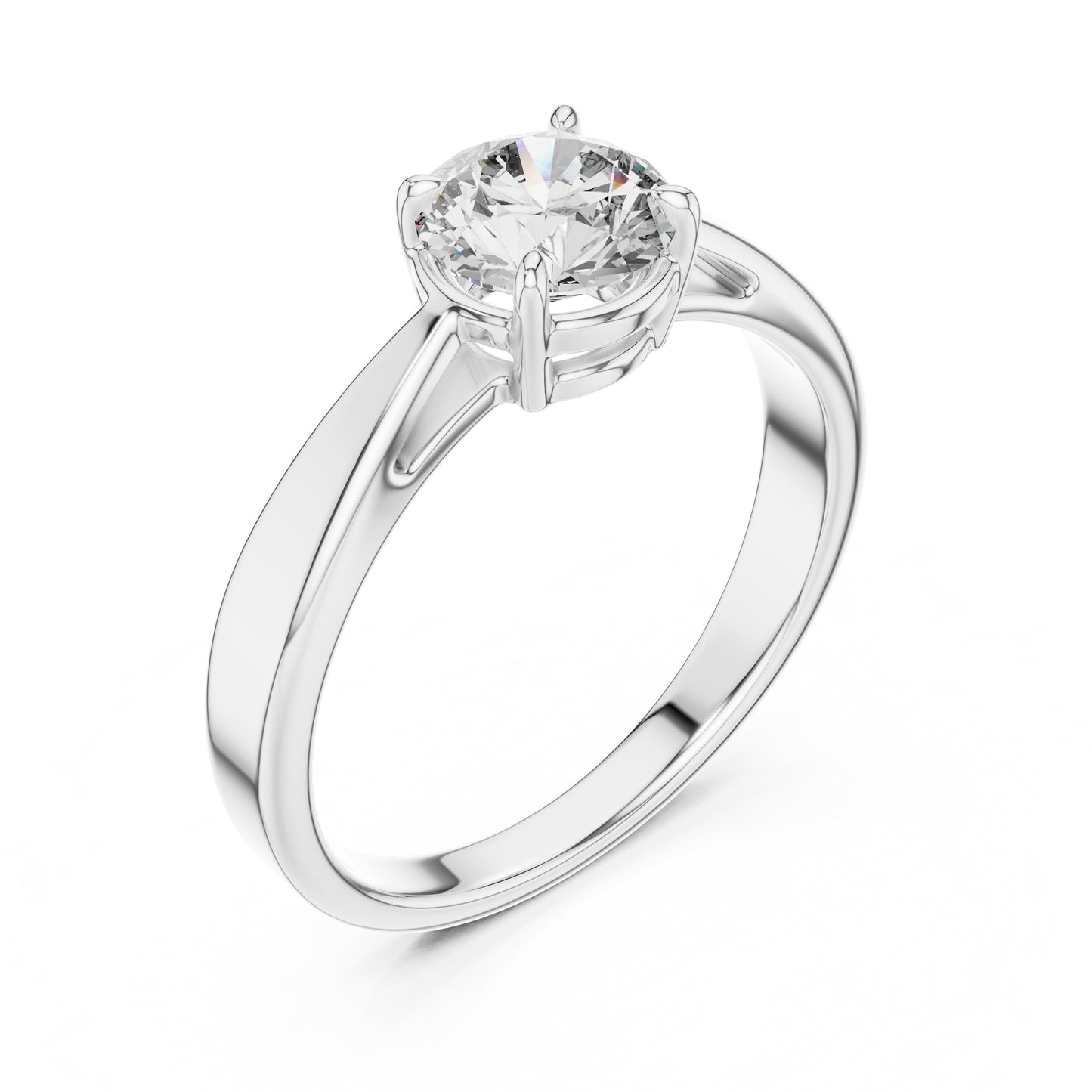 Round Solitaire Lab Grown Diamond Ring
