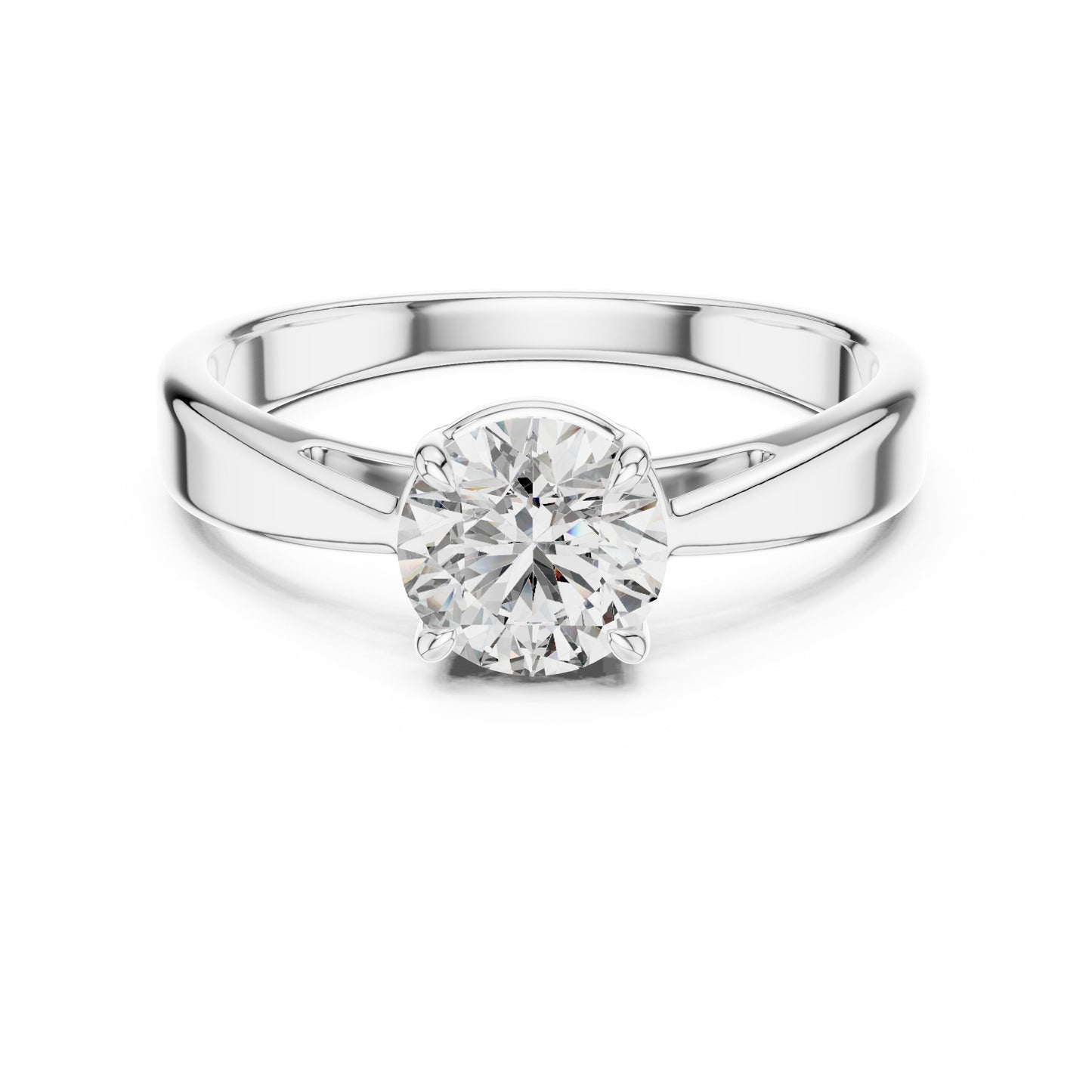 Round Solitaire Lab Grown Diamond Ring