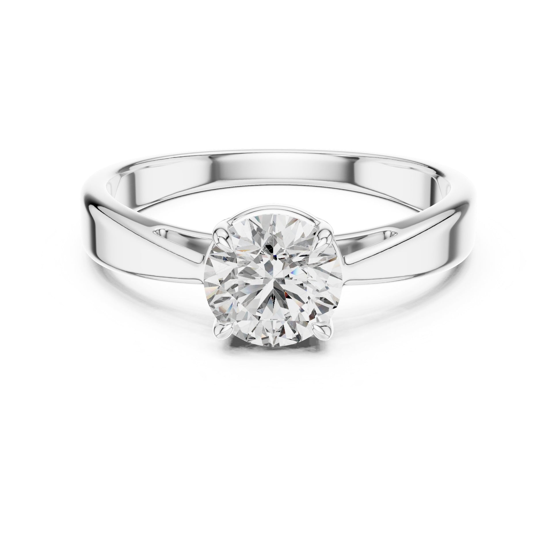 Round Solitaire Lab Grown Diamond Ring
