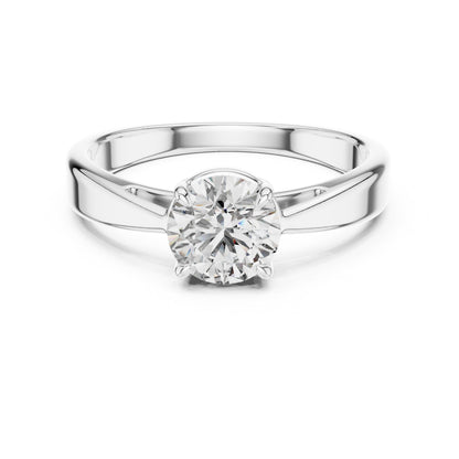 Round Solitaire Lab Grown Diamond Ring
