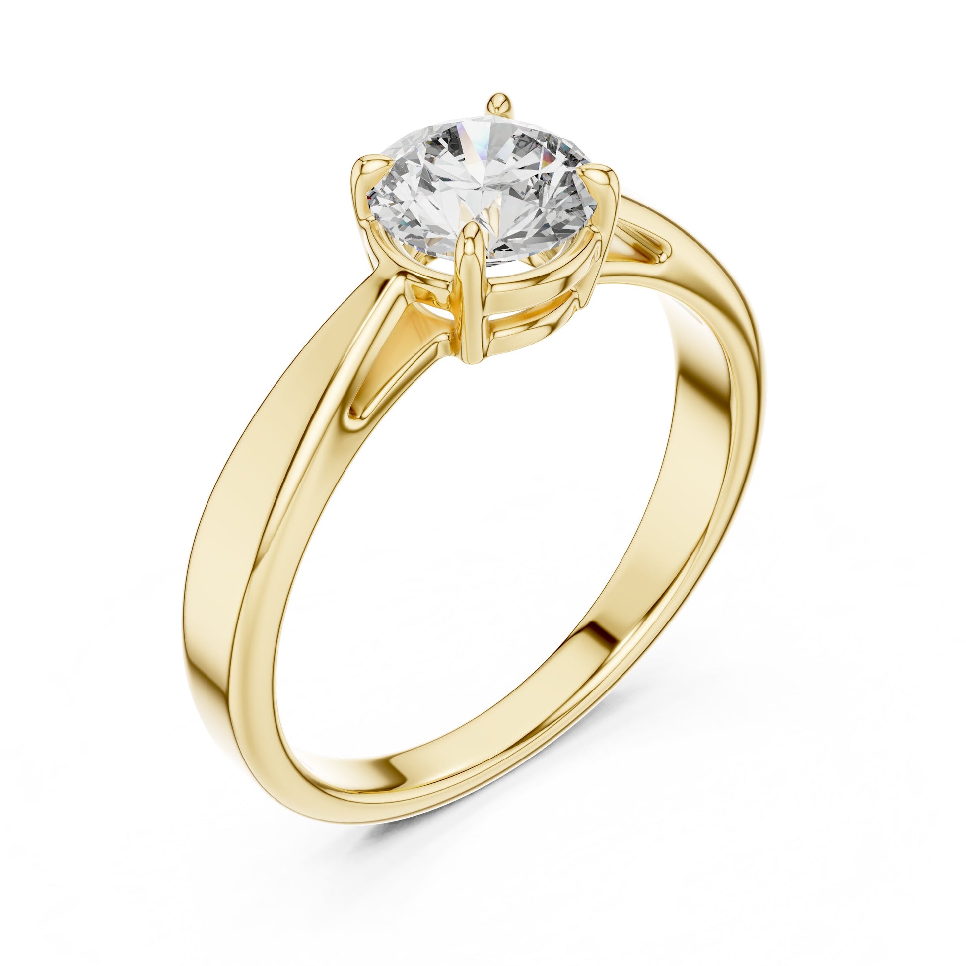 Round Solitaire Lab Grown Diamond Ring