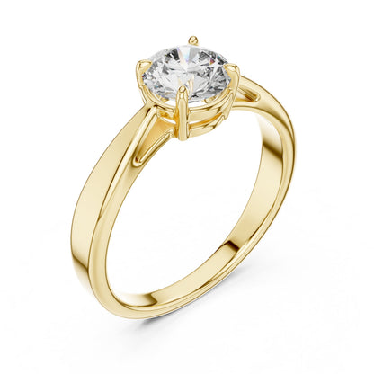 Round Solitaire Lab Grown Diamond Ring