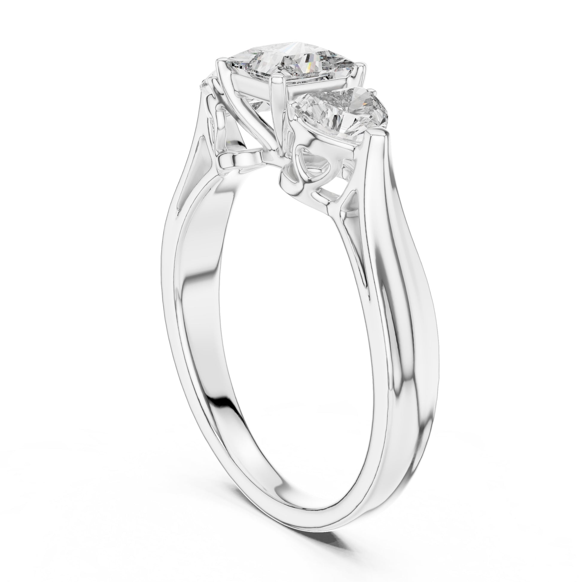 Round Three Stone Lab Grown Diamond Ring