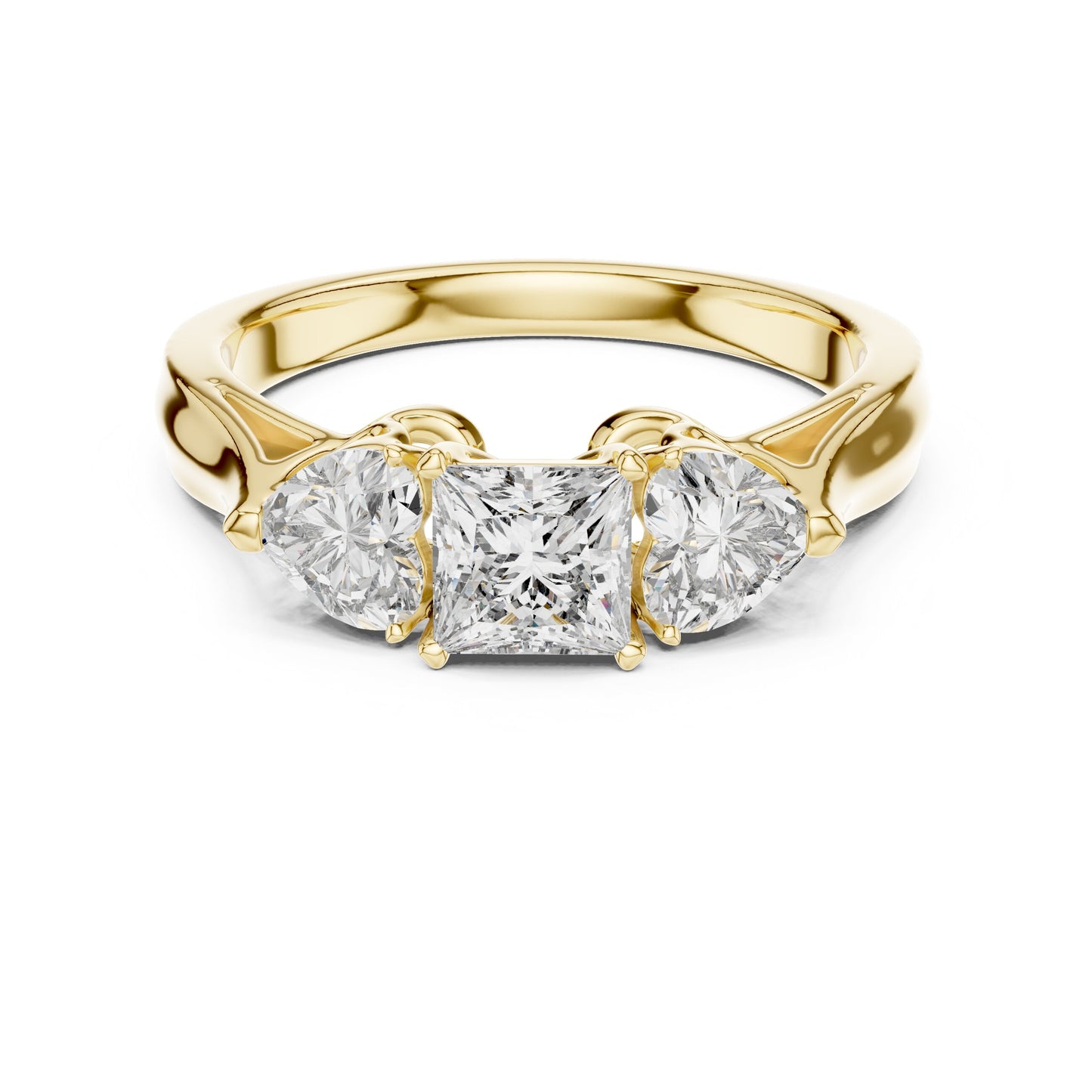 Round Three Stone Lab Grown Diamond Ring