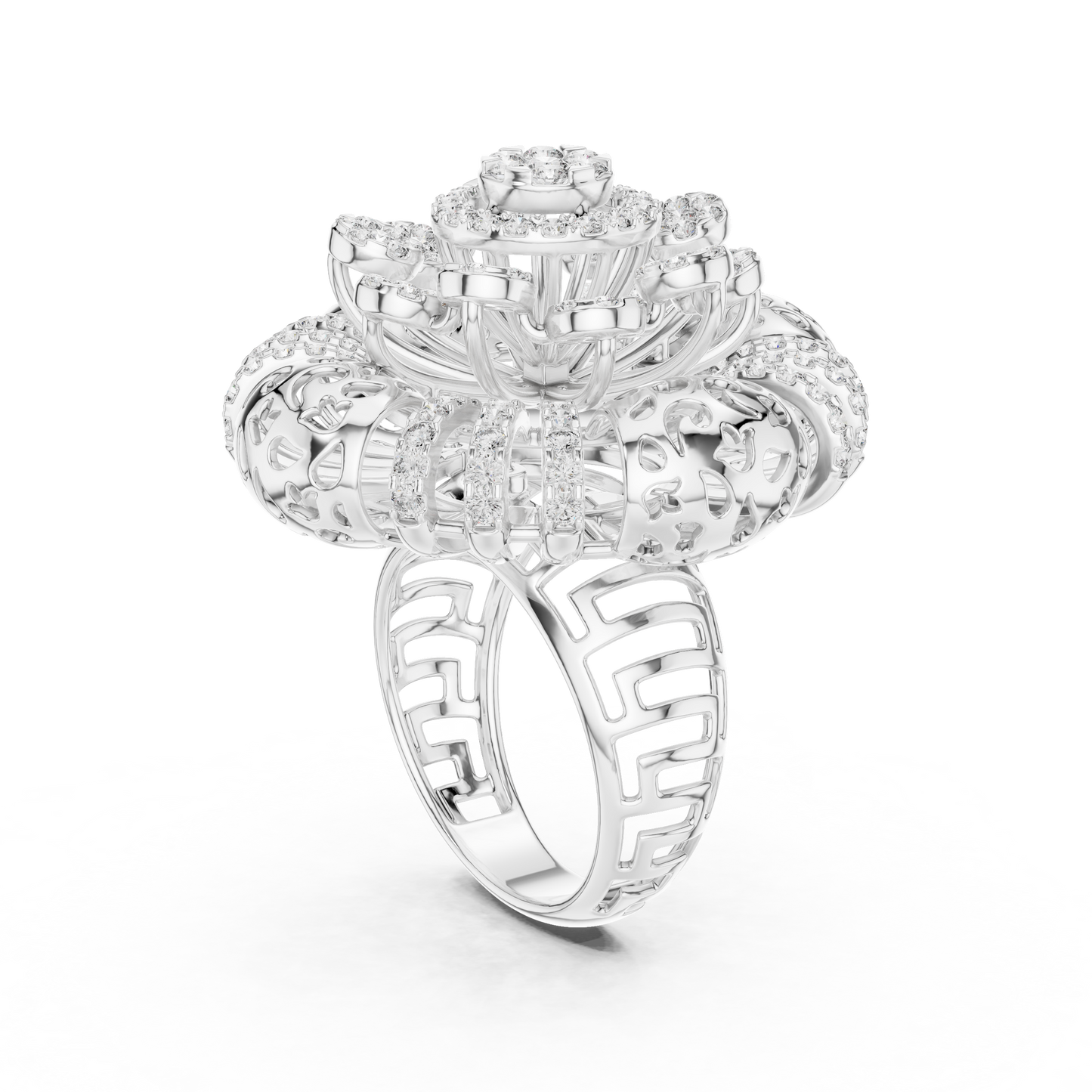 Mixed Shape Lab Grown Diamond Halo Ring