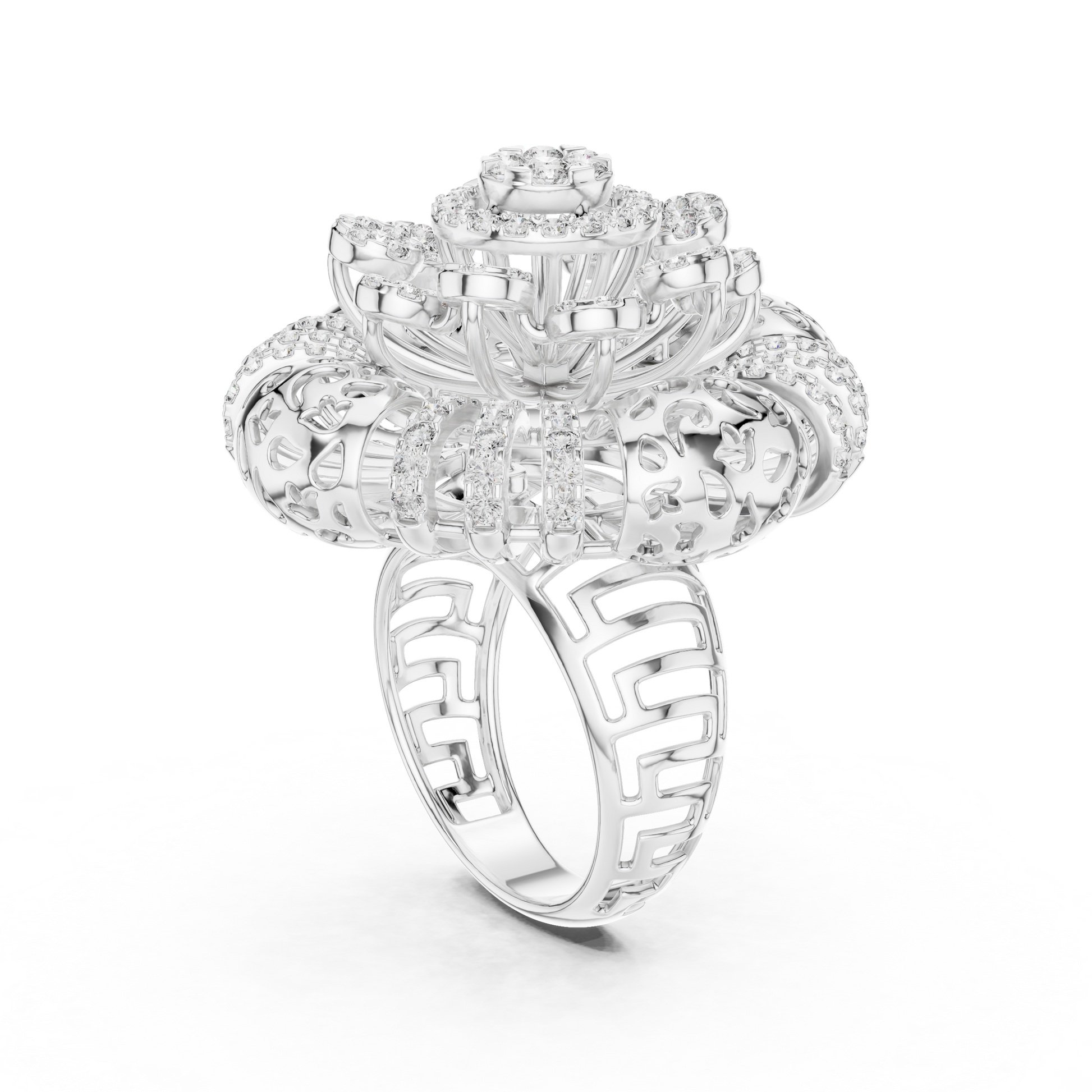 Mixed Shape Lab Grown Diamond Halo Ring