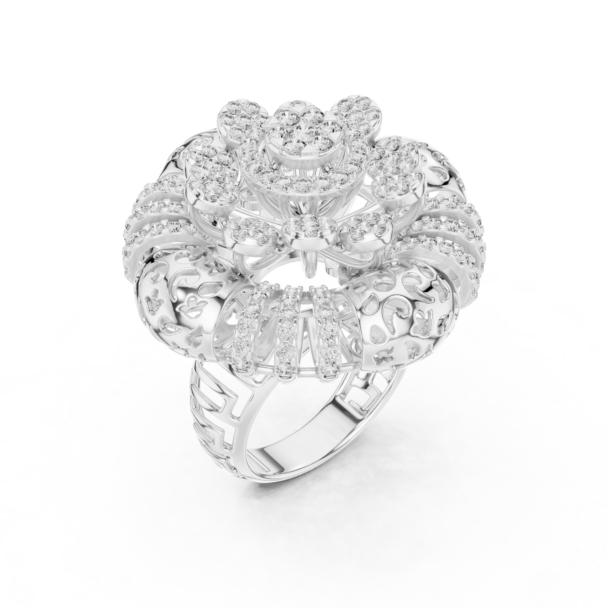 Mixed Shape Lab Grown Diamond Halo Ring