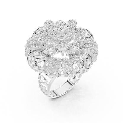 Mixed Shape Lab Grown Diamond Halo Ring