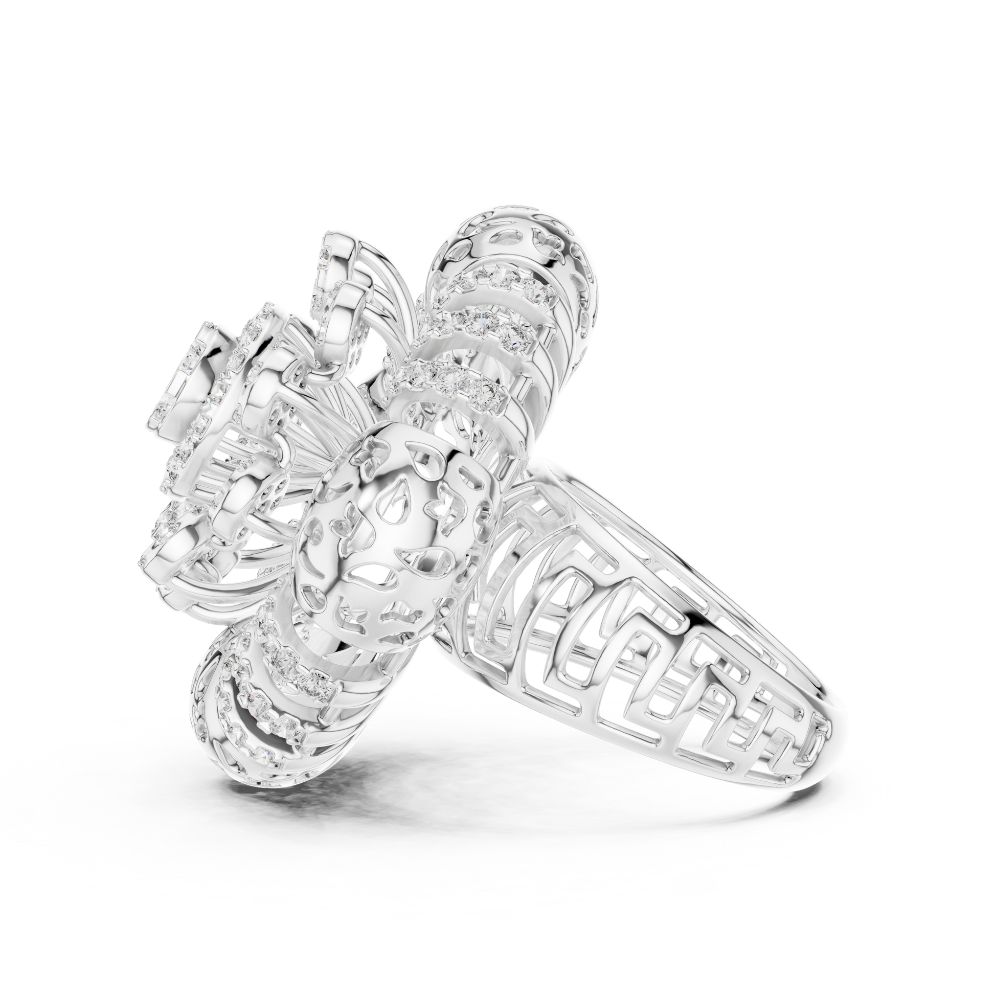Mixed Shape Lab Grown Diamond Halo Ring