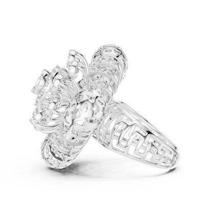 Mixed Shape Lab Grown Diamond Halo Ring