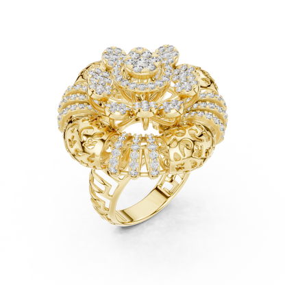 Mixed Shape Lab Grown Diamond Halo Ring