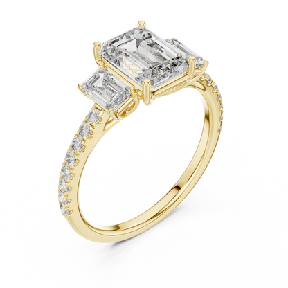 Mixed Shape Lab Grown Diamond Side Stone Ring