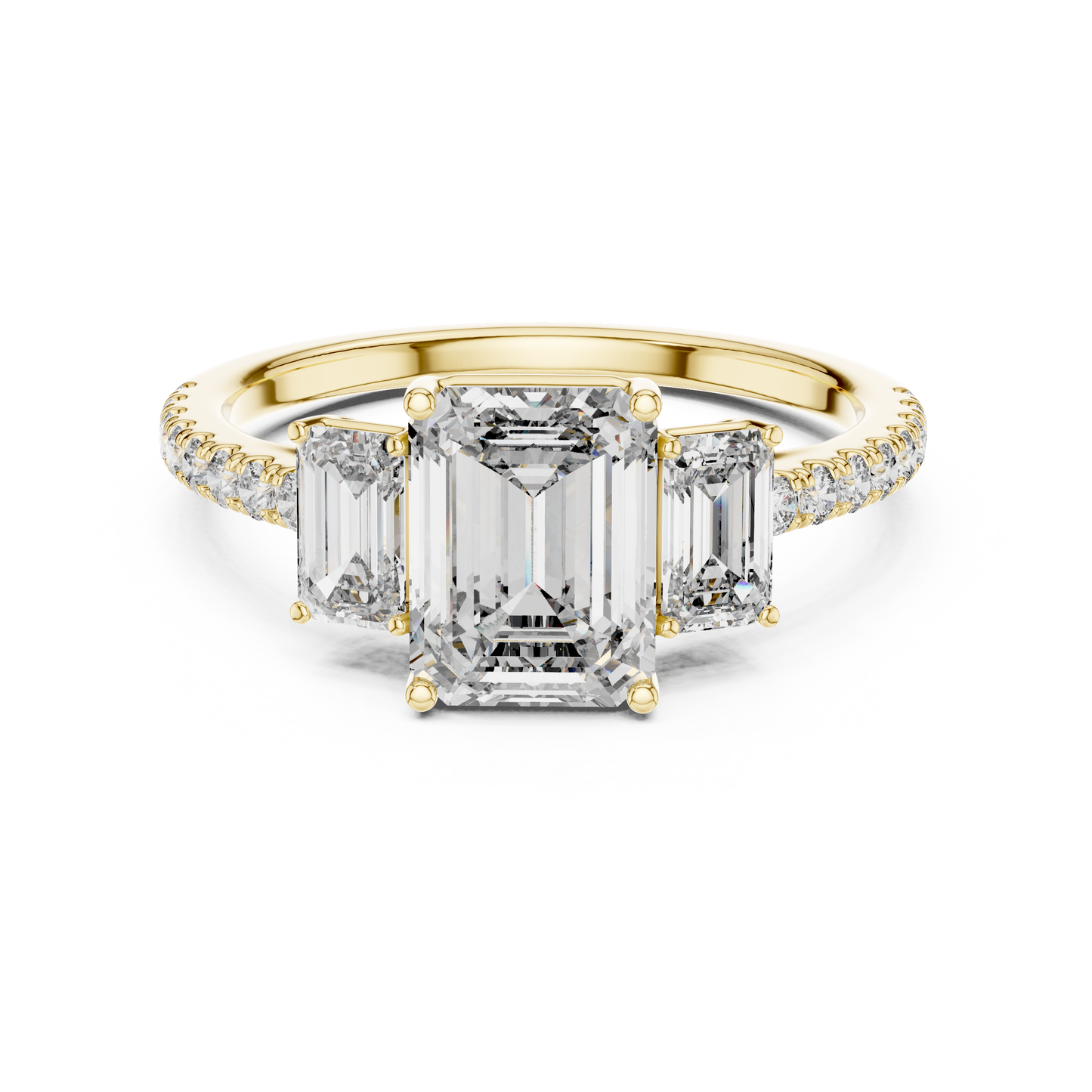 Mixed Shape Lab Grown Diamond Side Stone Ring