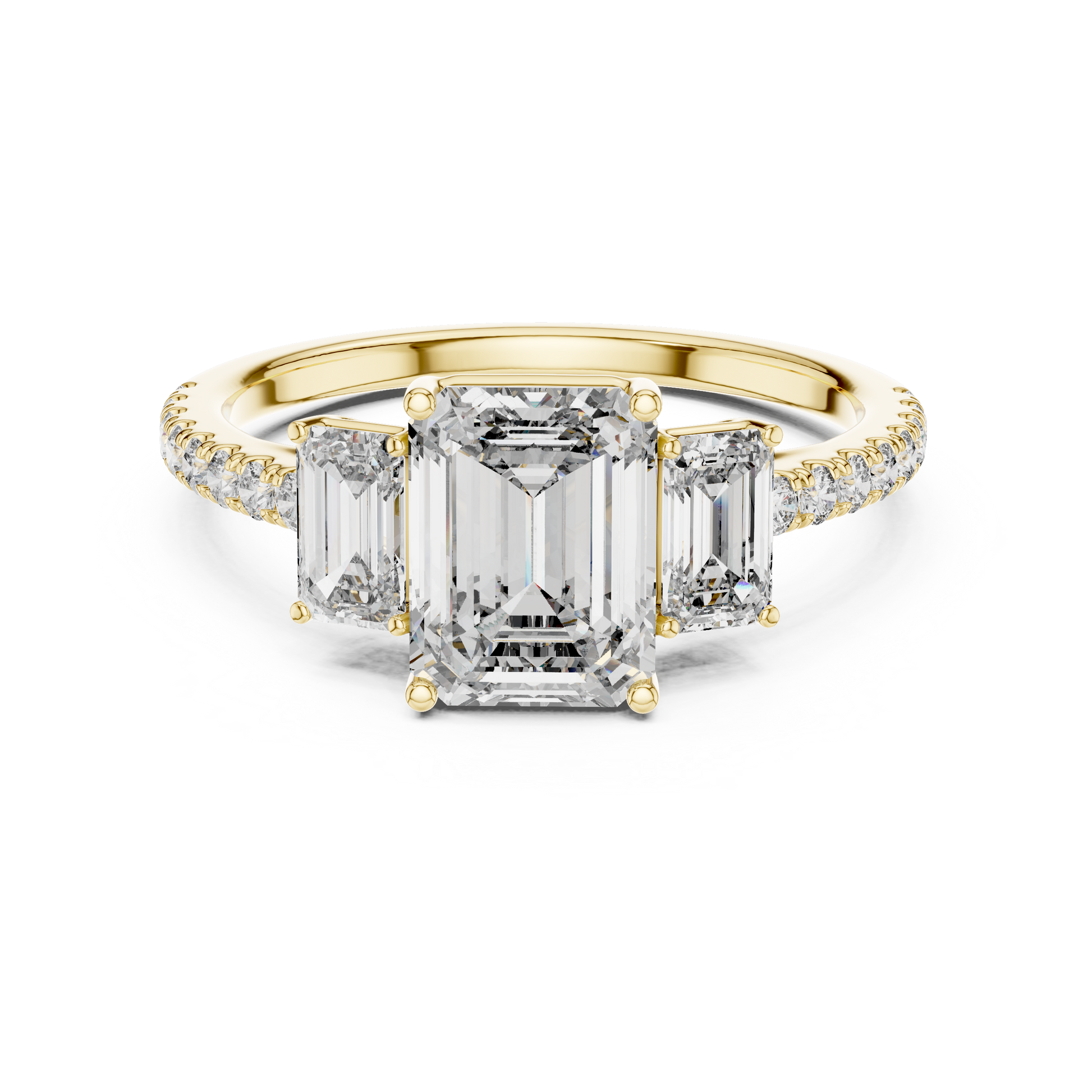 Mixed Shape Lab Grown Diamond Side Stone Ring