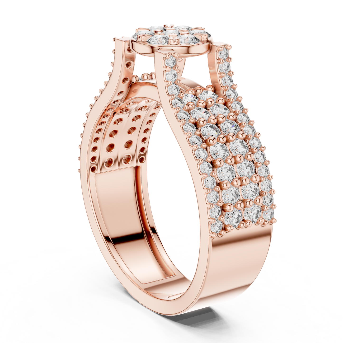 Mixed Shape Lab Grown Diamond Halo Ring