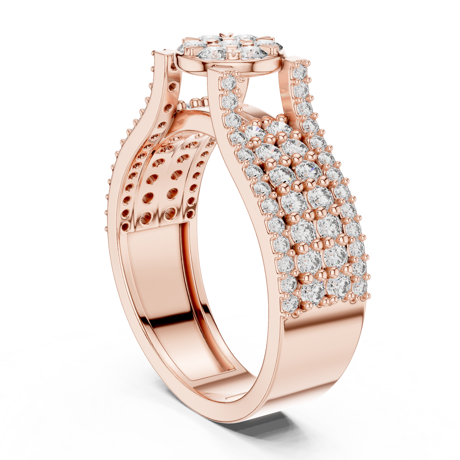Mixed Shape Lab Grown Diamond Halo Ring