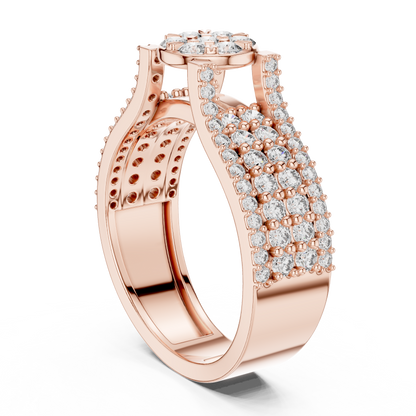 Mixed Shape Lab Grown Diamond Halo Ring
