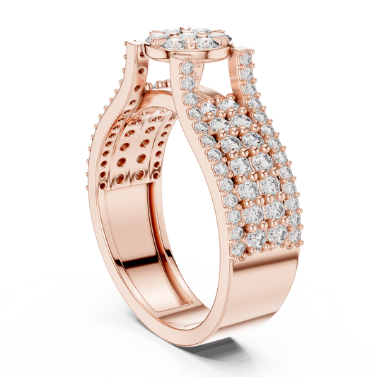 Mixed Shape Lab Grown Diamond Halo Ring