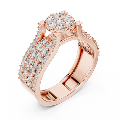 Mixed Shape Lab Grown Diamond Halo Ring