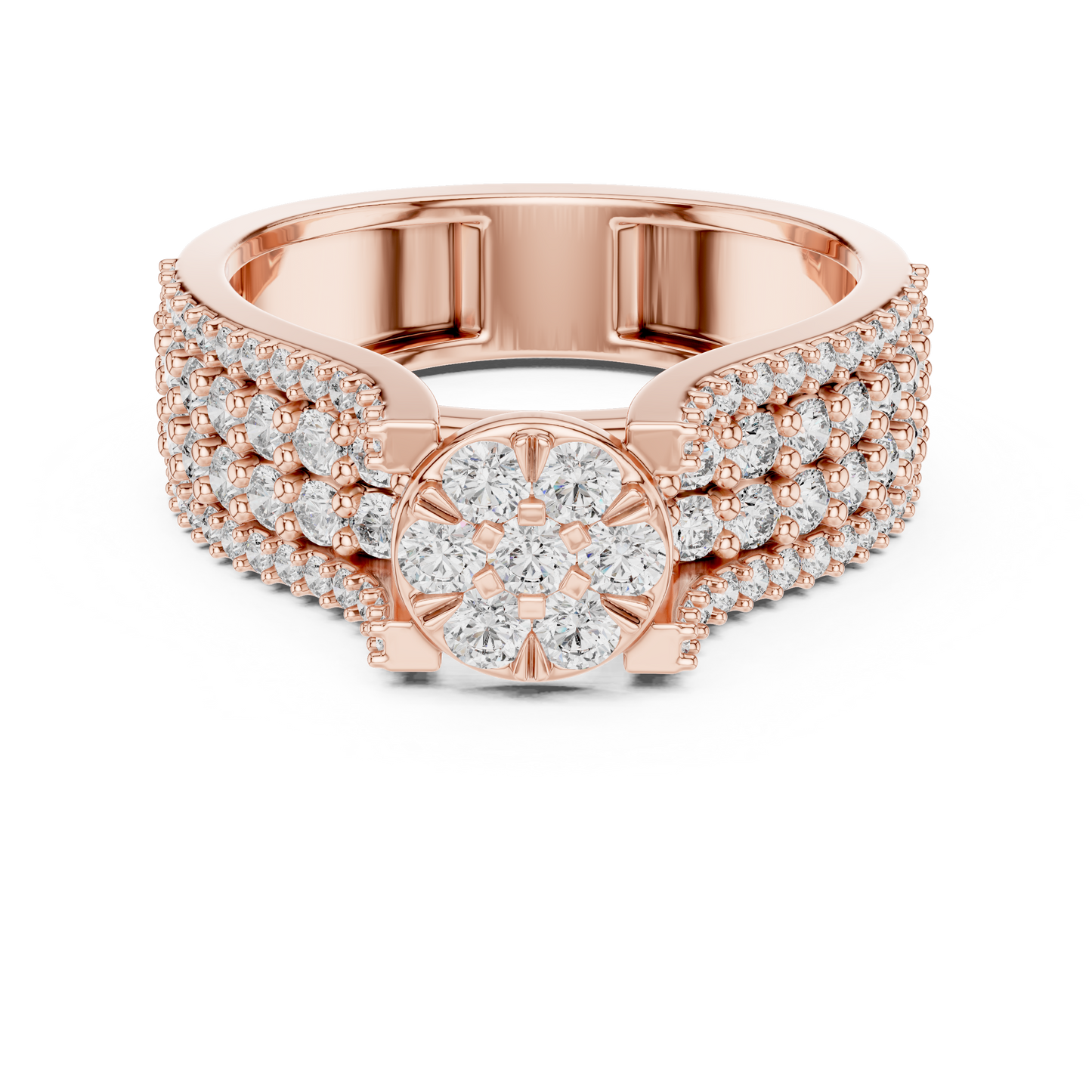 Mixed Shape Lab Grown Diamond Halo Ring