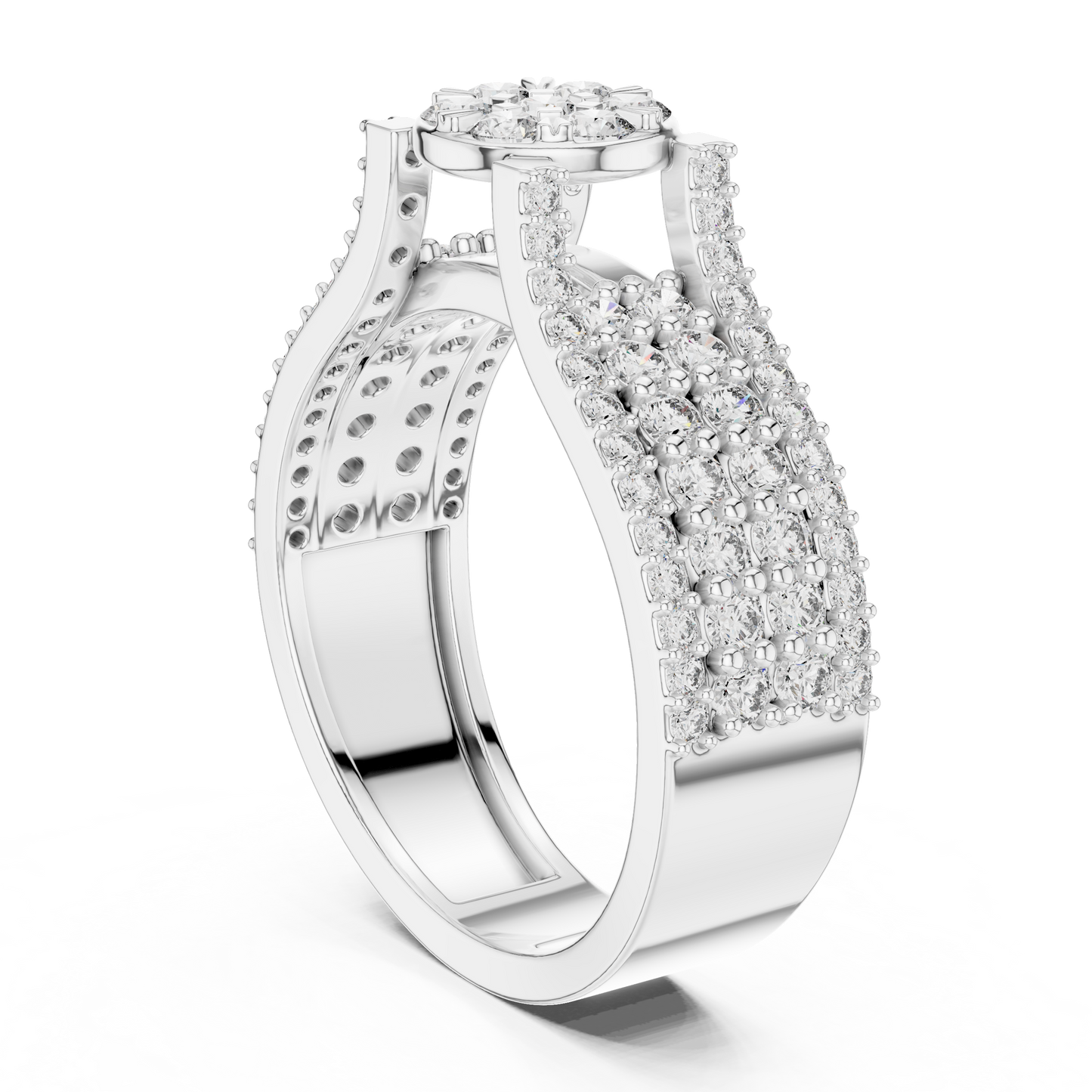 Mixed Shape Lab Grown Diamond Halo Ring