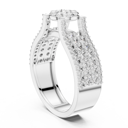 Mixed Shape Lab Grown Diamond Halo Ring
