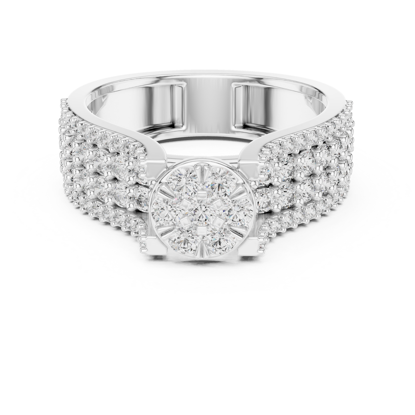 Mixed Shape Lab Grown Diamond Halo Ring
