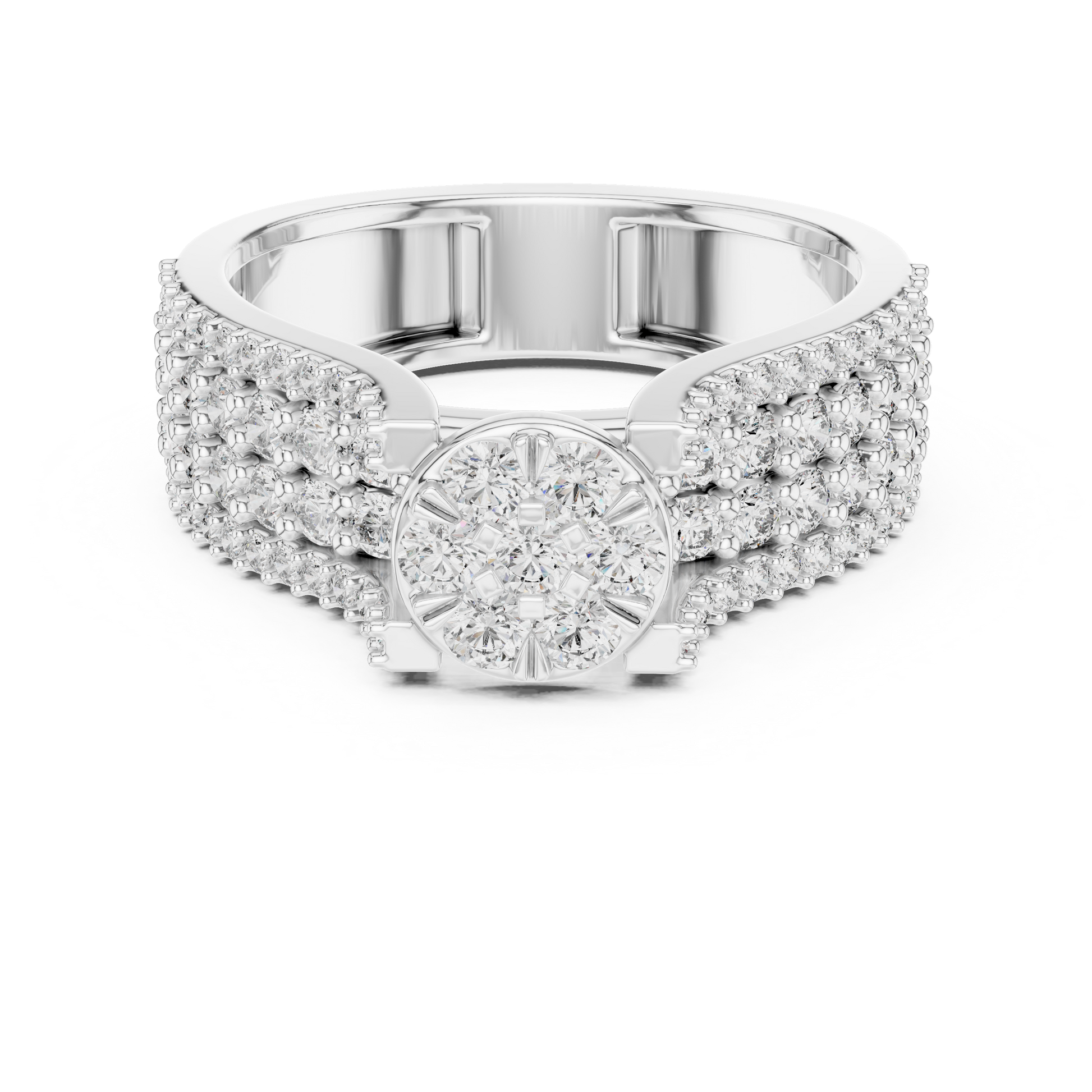 Mixed Shape Lab Grown Diamond Halo Ring