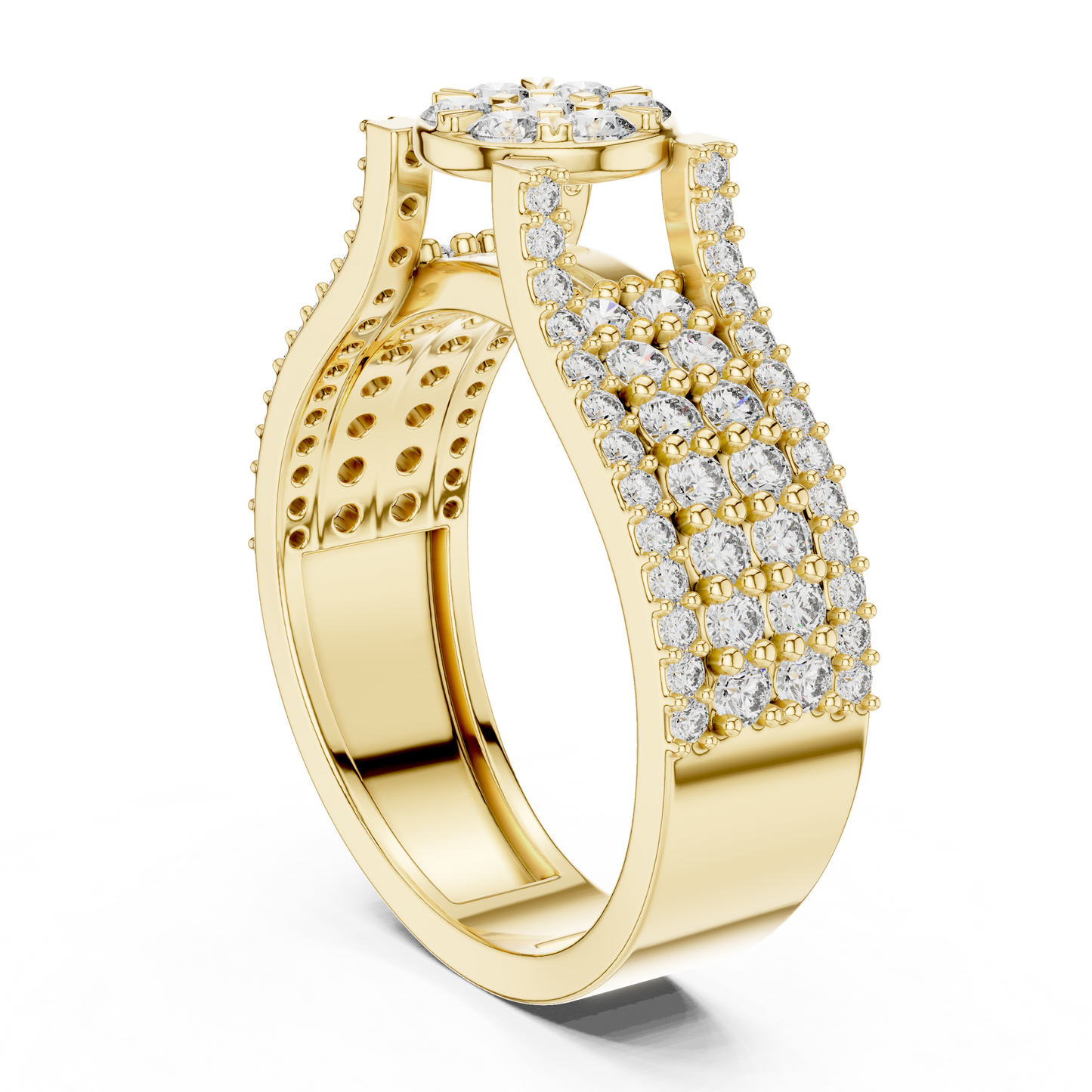 Mixed Shape Lab Grown Diamond Halo Ring