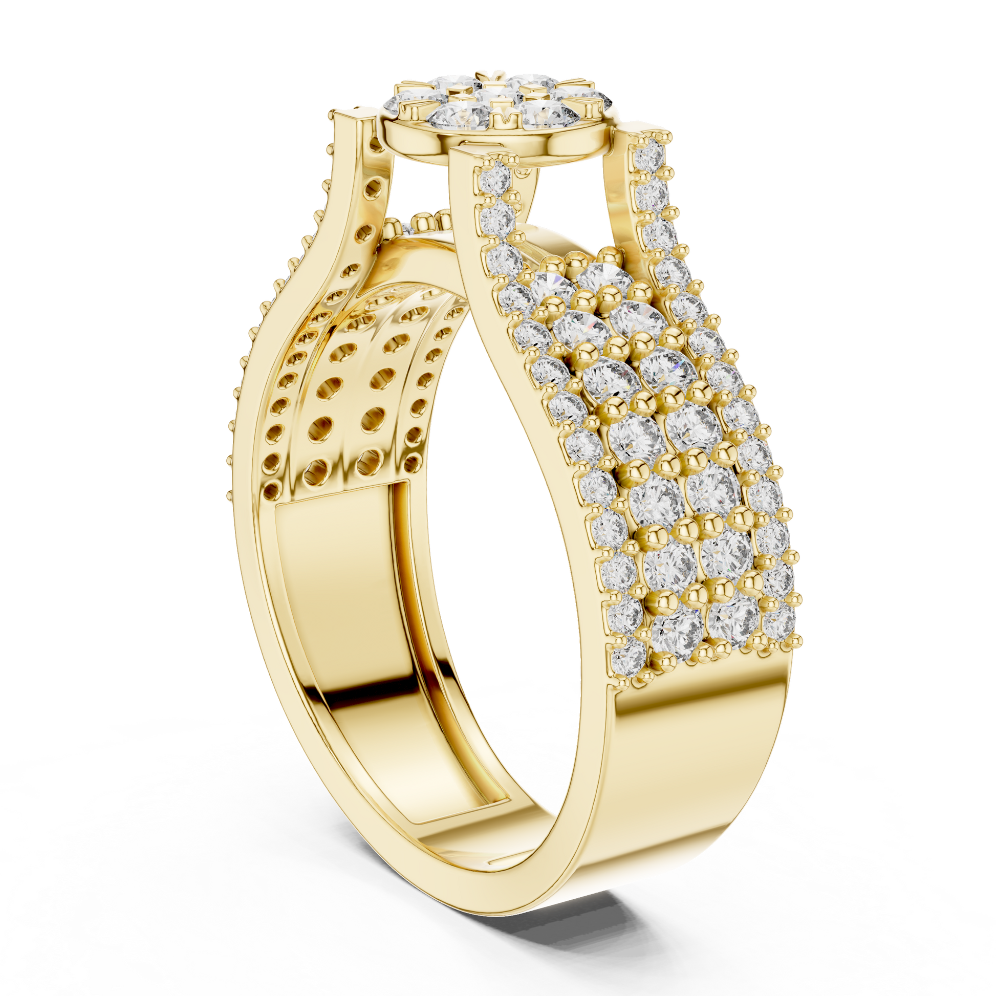 Mixed Shape Lab Grown Diamond Halo Ring