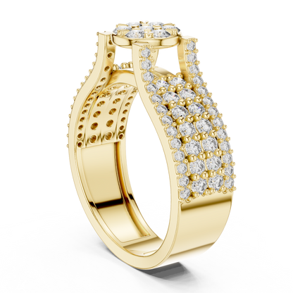 Mixed Shape Lab Grown Diamond Halo Ring