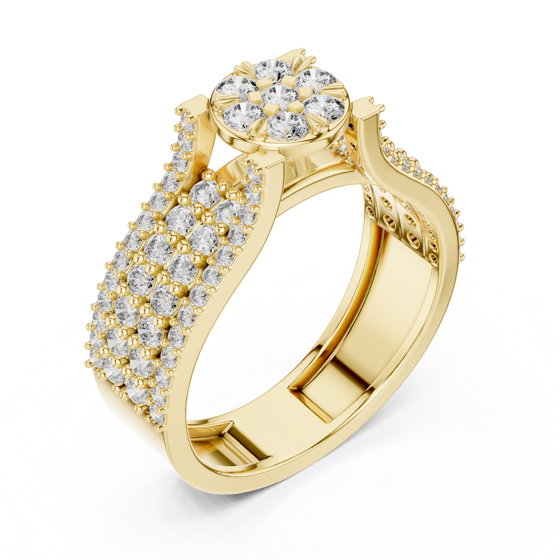 Mixed Shape Lab Grown Diamond Halo Ring