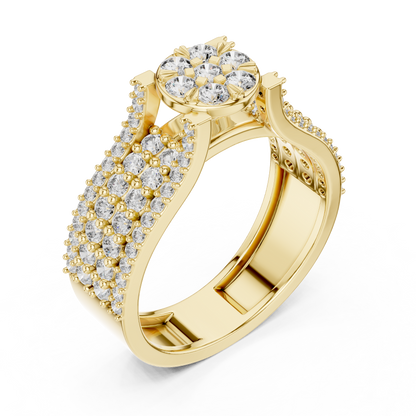 Mixed Shape Lab Grown Diamond Halo Ring