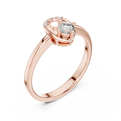 Round Halo Lab Grown Diamond Ring