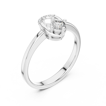Round Halo Lab Grown Diamond Ring