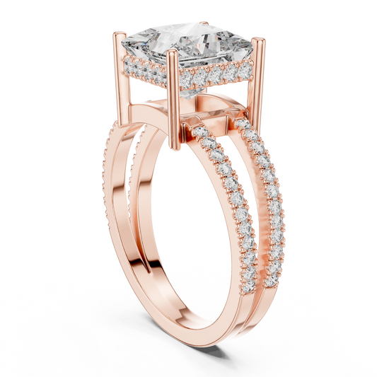 Round Halo Lab Grown Diamond Ring