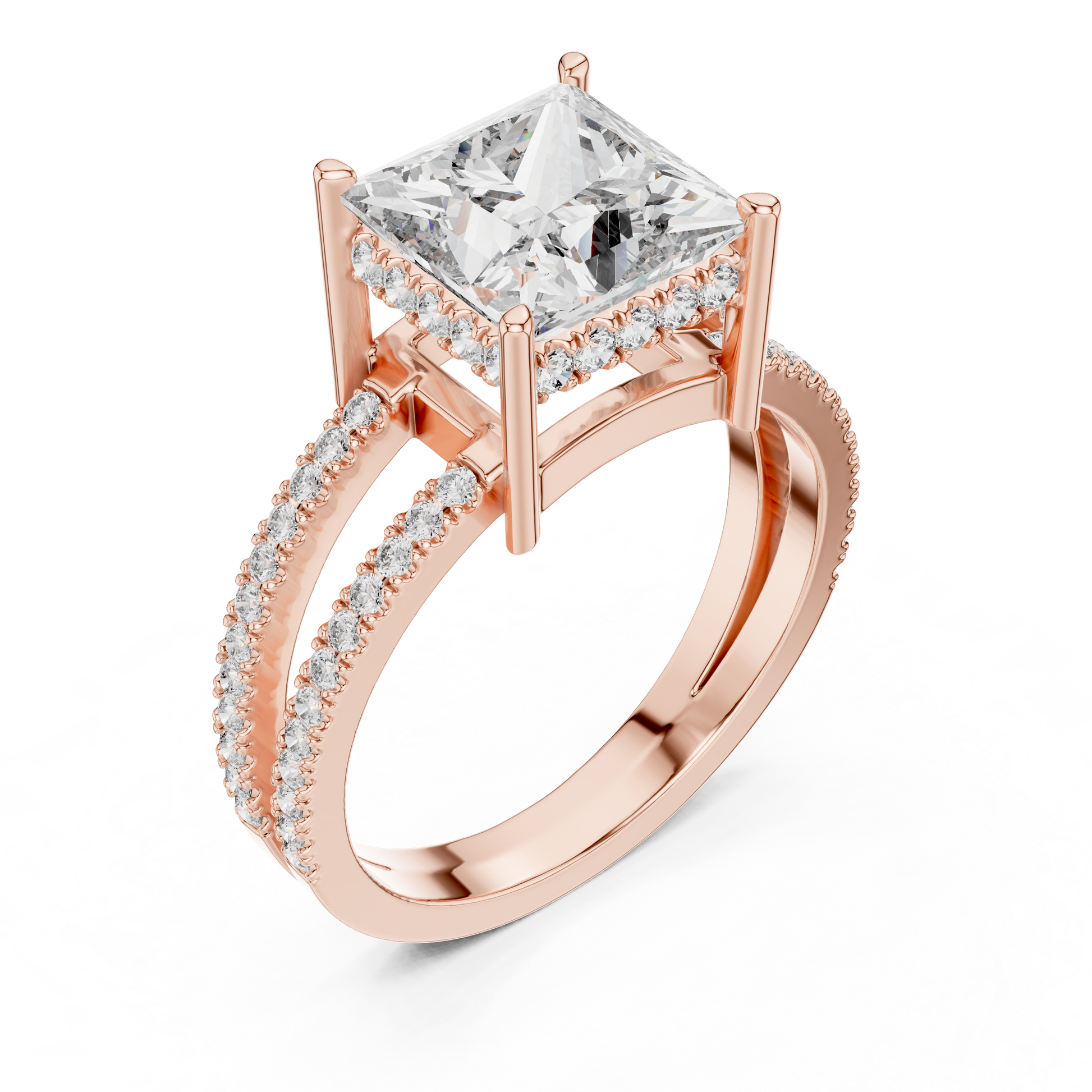 Round Halo Lab Grown Diamond Ring