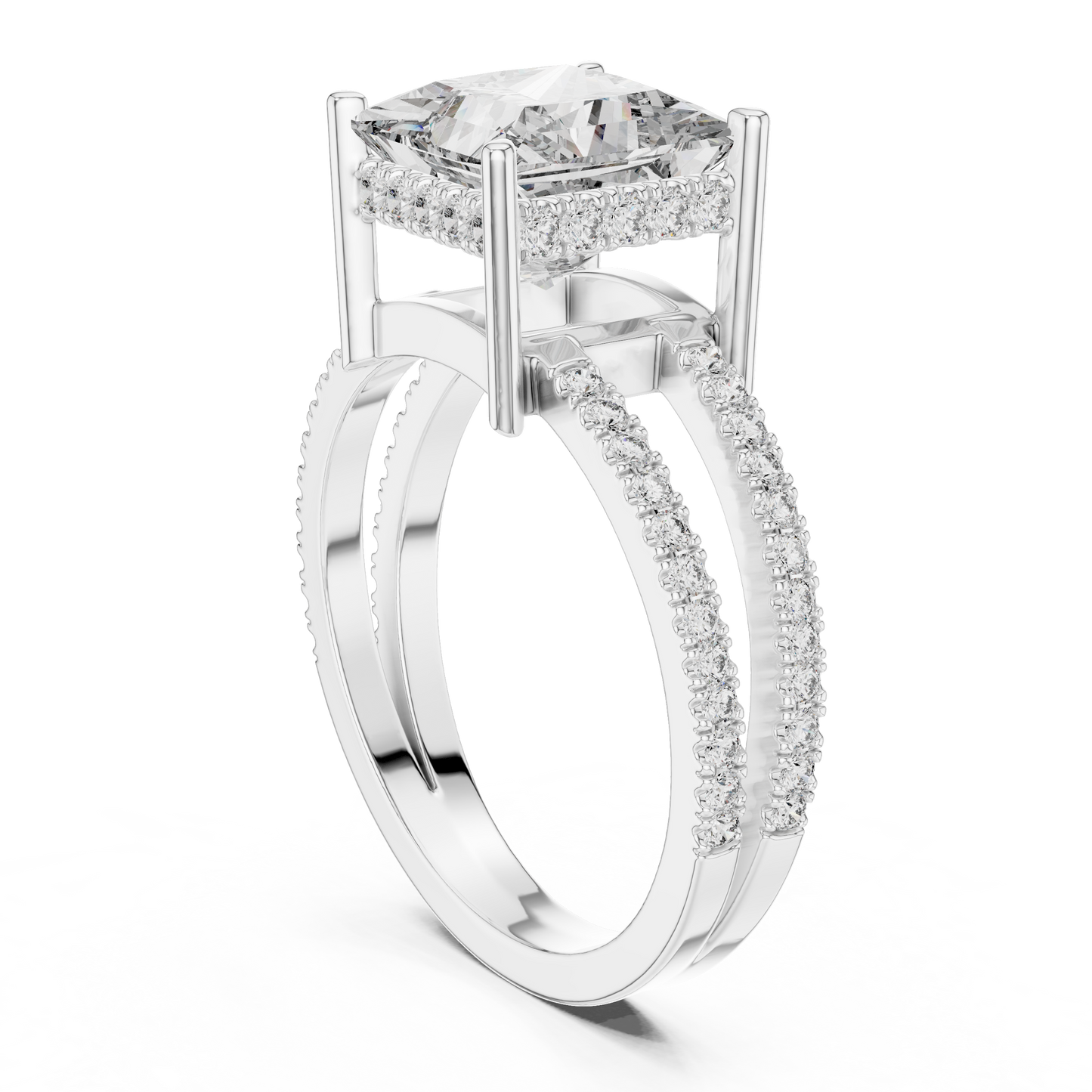 Round Halo Lab Grown Diamond Ring