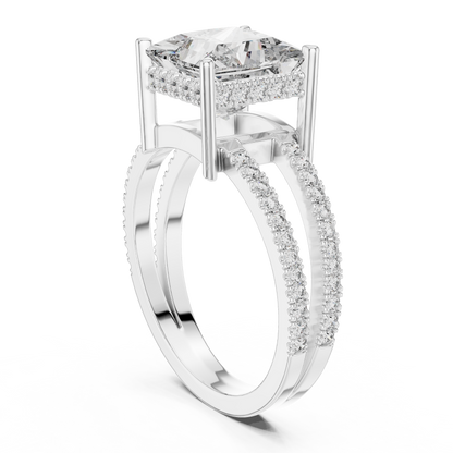 Round Halo Lab Grown Diamond Ring