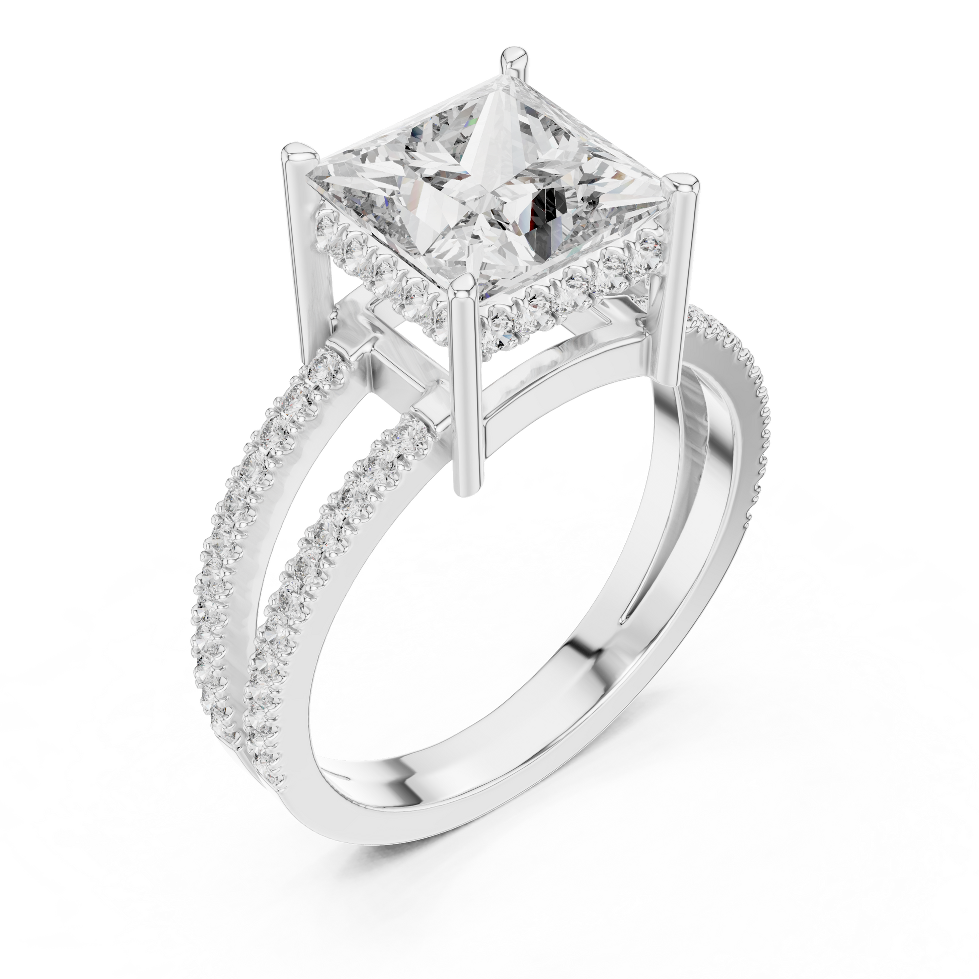 Round Halo Lab Grown Diamond Ring