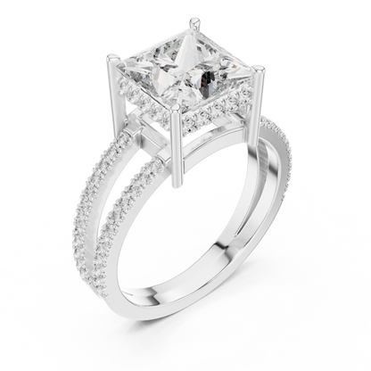 Round Halo Lab Grown Diamond Ring