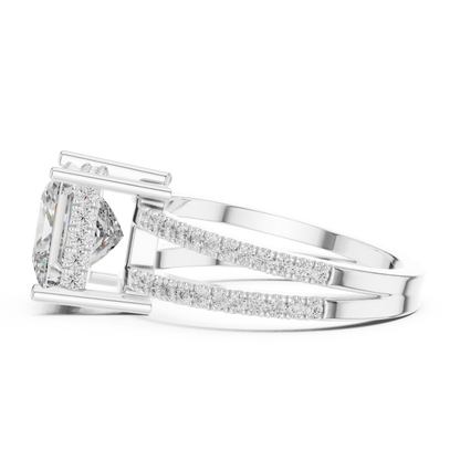 Round Halo Lab Grown Diamond Ring