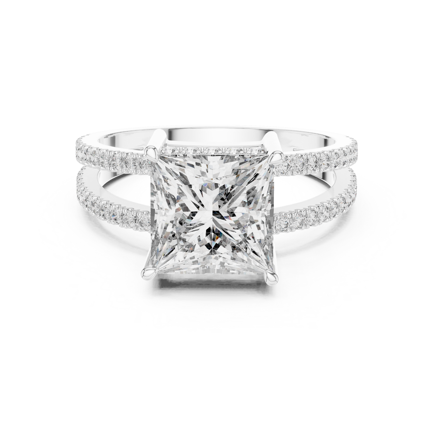 Round Halo Lab Grown Diamond Ring