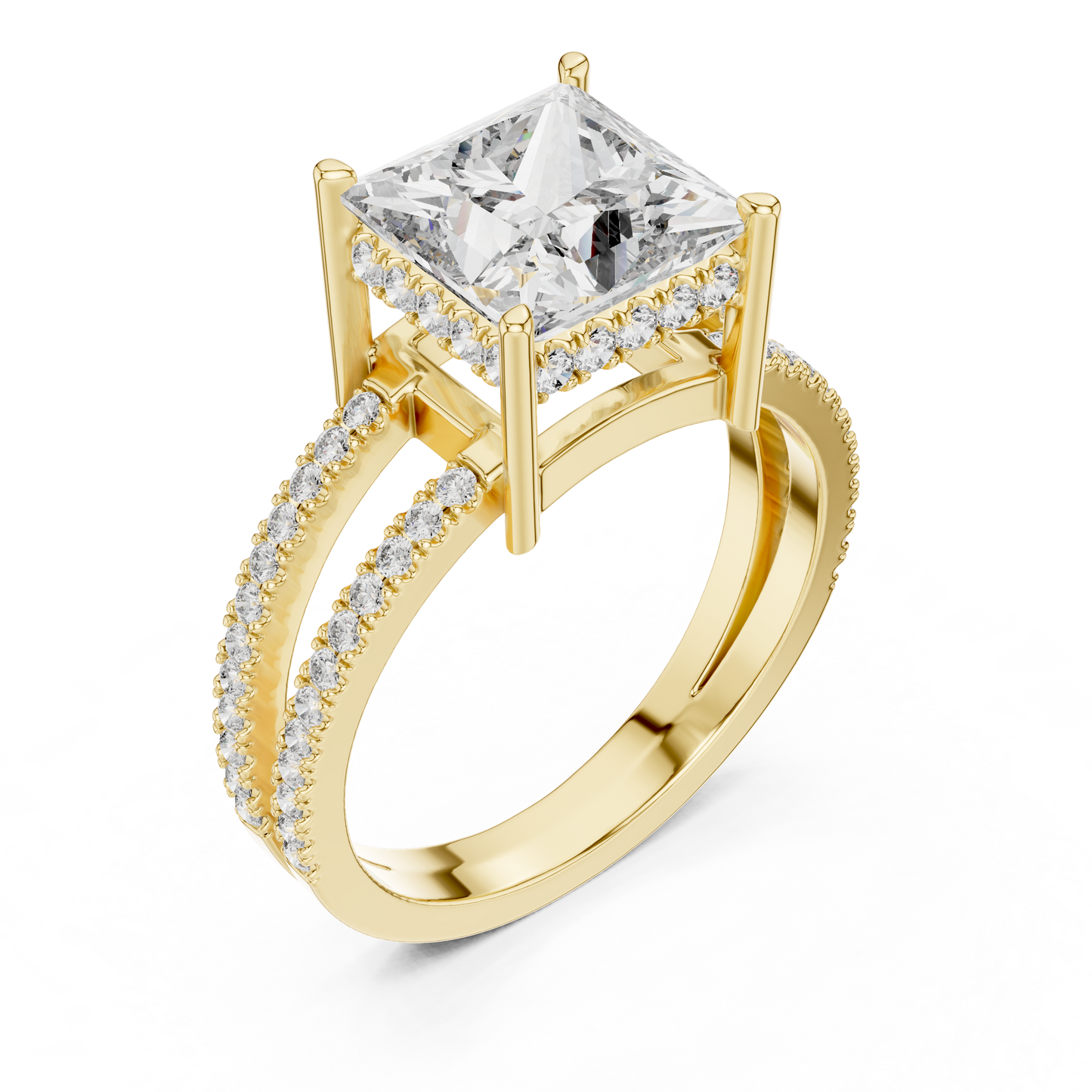 Round Halo Lab Grown Diamond Ring