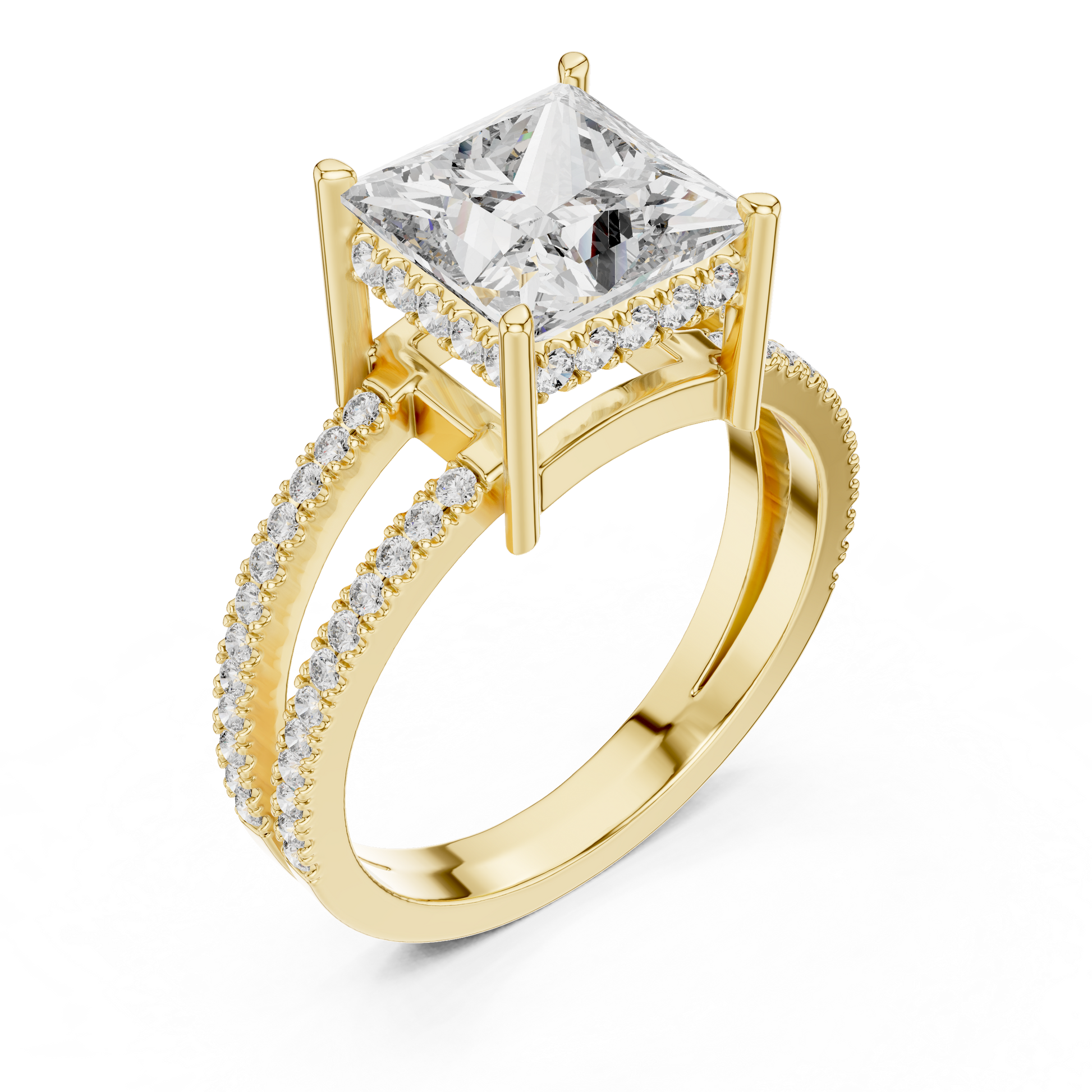 Round Halo Lab Grown Diamond Ring