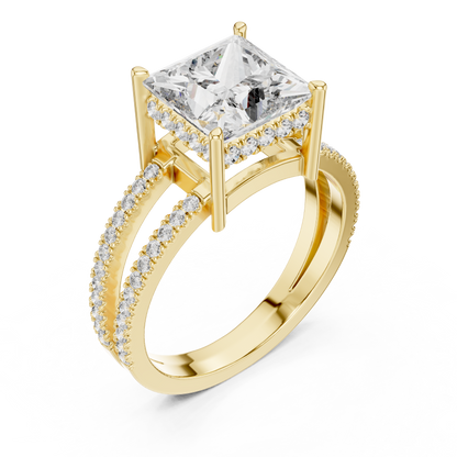 Round Halo Lab Grown Diamond Ring